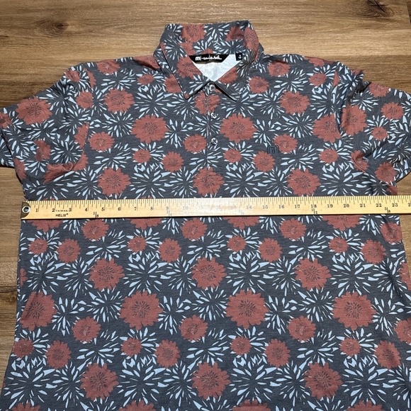 Travis Mathew Mens XL Scenic Pass Polo Shirt Floral Heater Series Casual Stretch - Picture 7 of 11